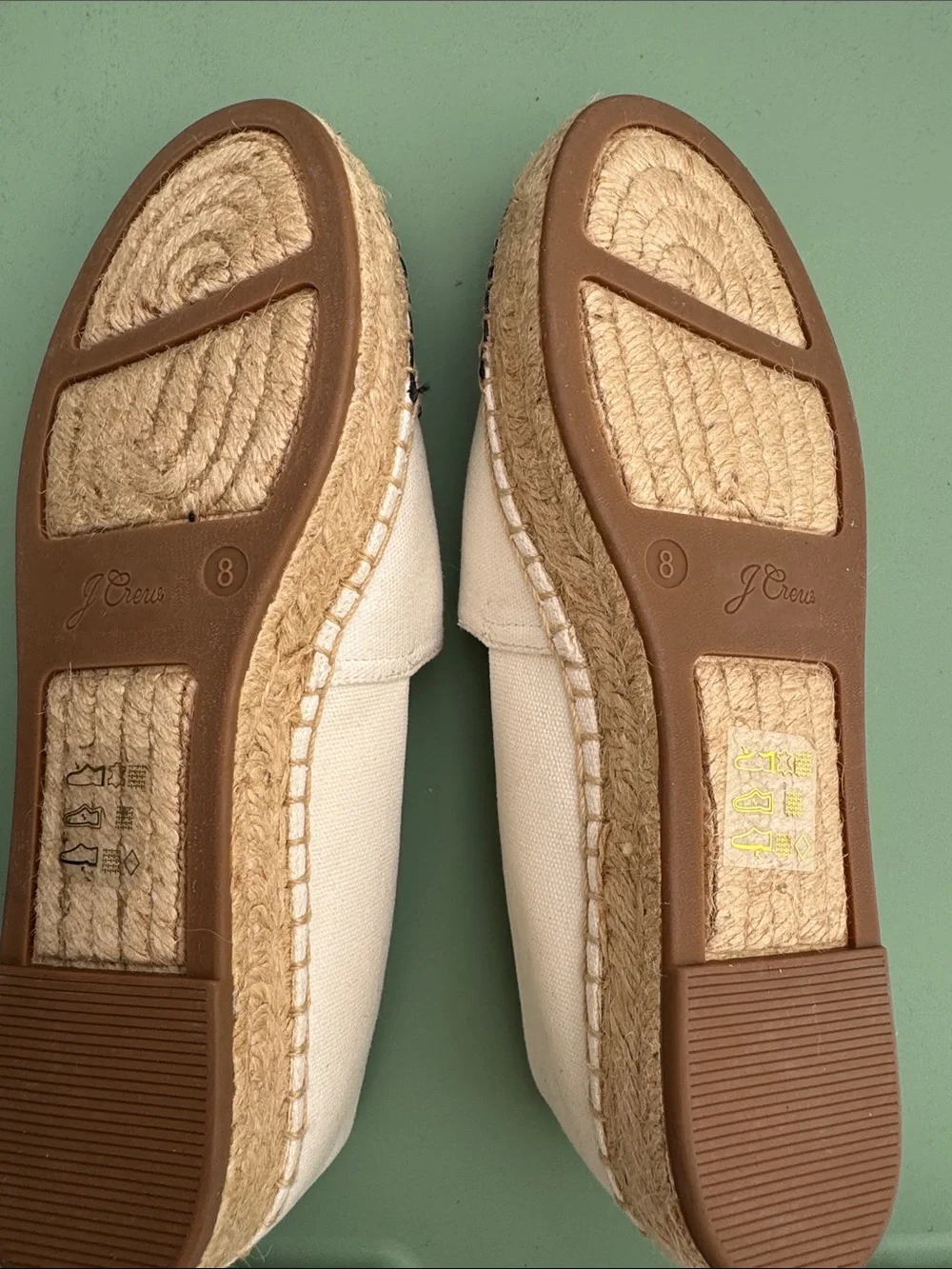 J.Crew Women’s Two-Tone Espadrille Flats in White and Black